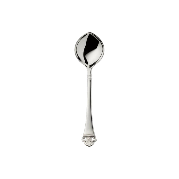 Sugar spoon Rosenmuster silver plated with rose motif handle