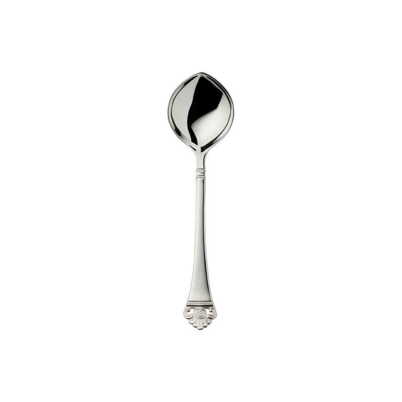 Sugar spoon Rosenmuster silver plated with rose motif handle