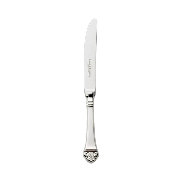 Cake knife Rosenmuster silver plated with smooth blade and rose detailed handle