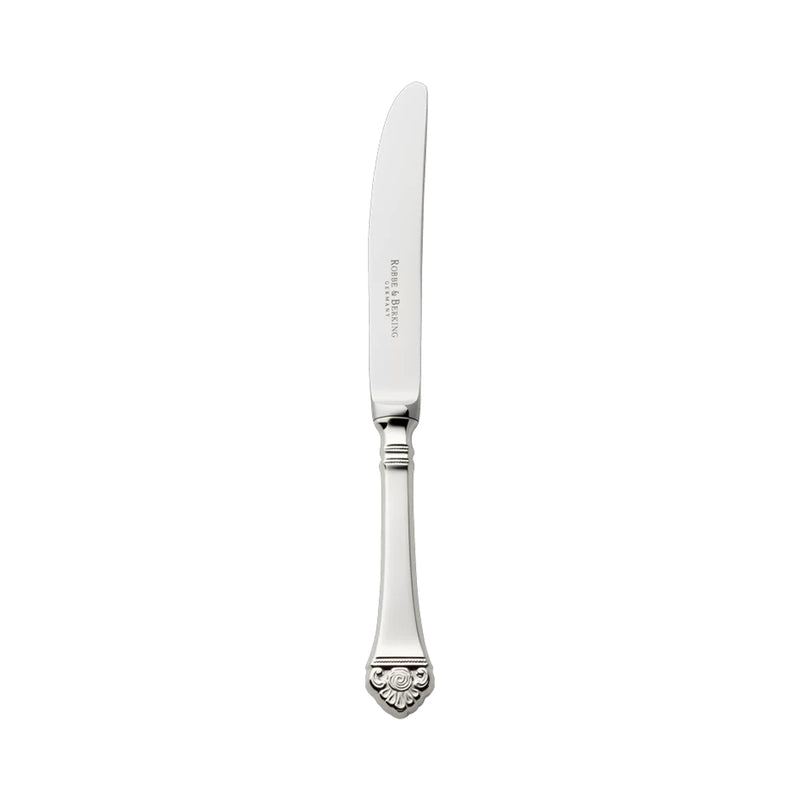 Cake knife Rosenmuster silver plated with smooth blade and rose detailed handle