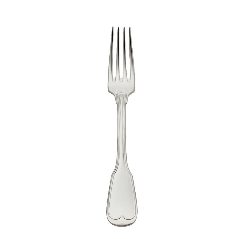 Menu fork Alt Faden silver plated with thread detailing and scalloped finish by Robbe and Berking