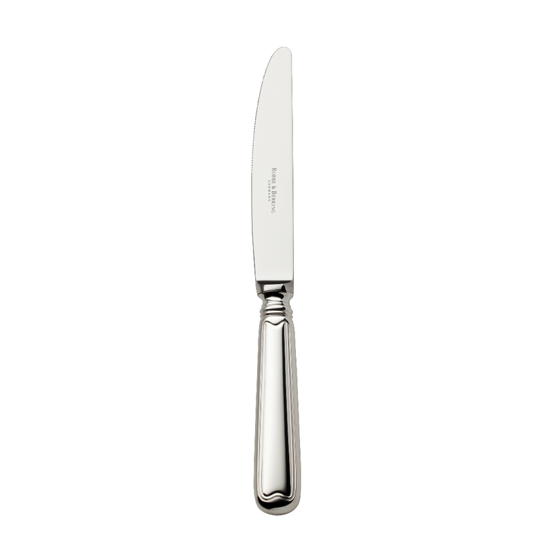 Dessert knife Alt-Faden silver-plated with contoured handle and thread detailing