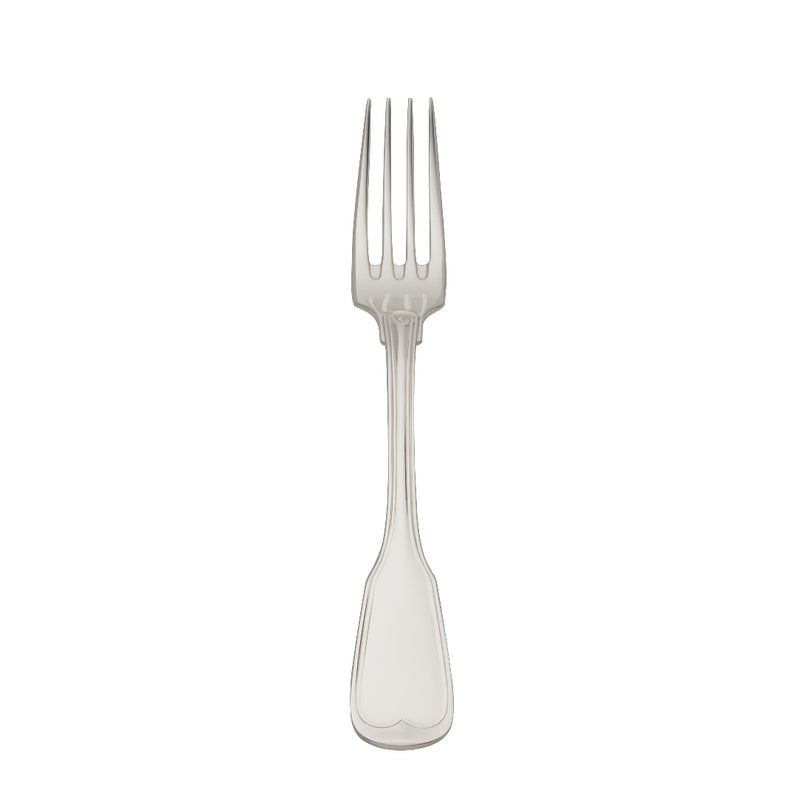 Children's fork Alt-Faden silver-plated with contoured handle and thread detailing