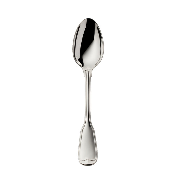 Large coffee spoon Alt-Faden silver-plated with contoured handle and thread detailing
