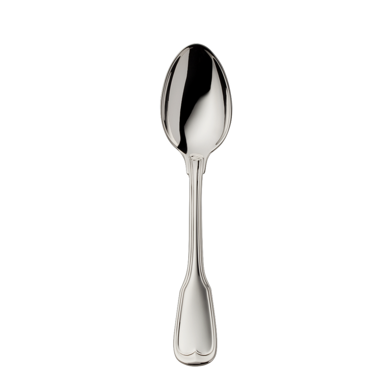 Small coffee spoon Alt-Faden silver-plated with contoured handle and thread detailing