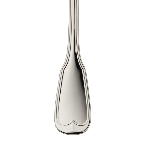 Ice cream spoon Alt-Faden silver-plated close-up on contoured handle 