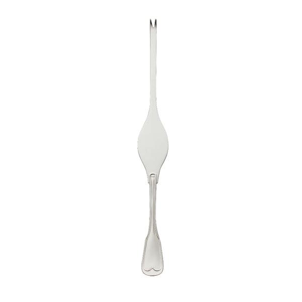 Lobster fork Alt-Faden silver-plated with contoured handle and thread detailing
