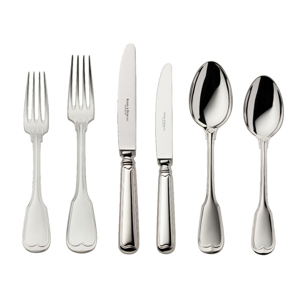 Cutlery Set of 36 Pieces Alt Faden silver plated cutlery with thread detailing by Robbe and Berking.