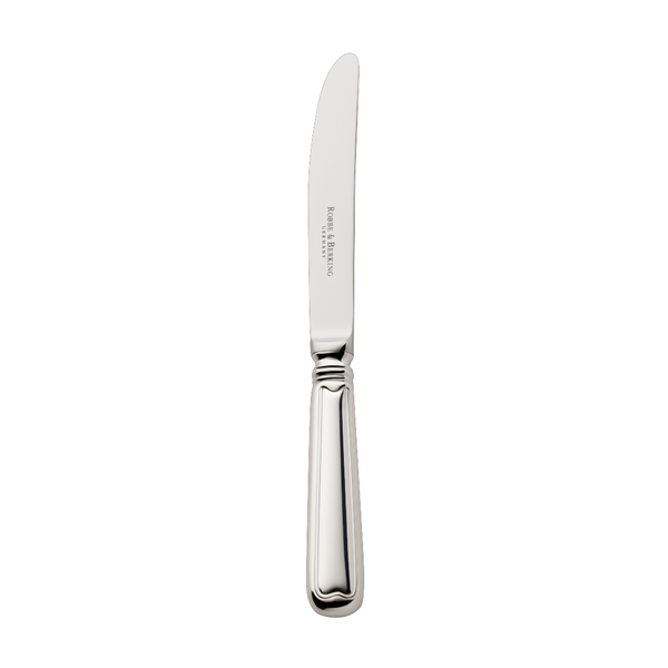 Cake knife Alt-Faden silver-plated with contoured handle and thread detailing.
