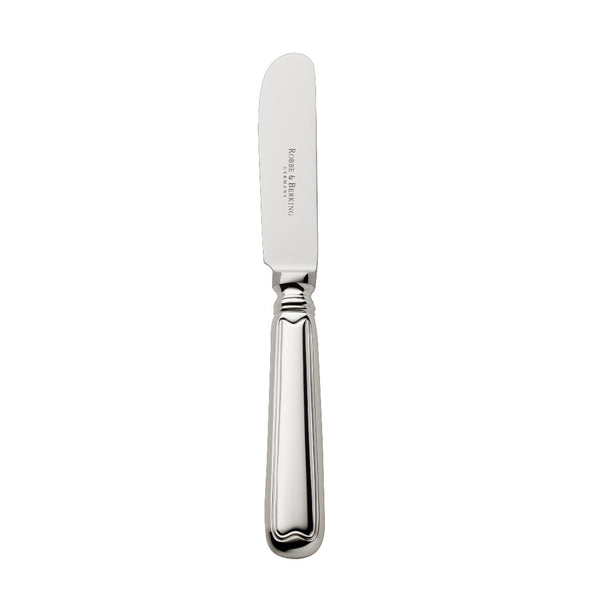 Butter spreader Alt-Faden silver-plated with contoured handle and thread detailing