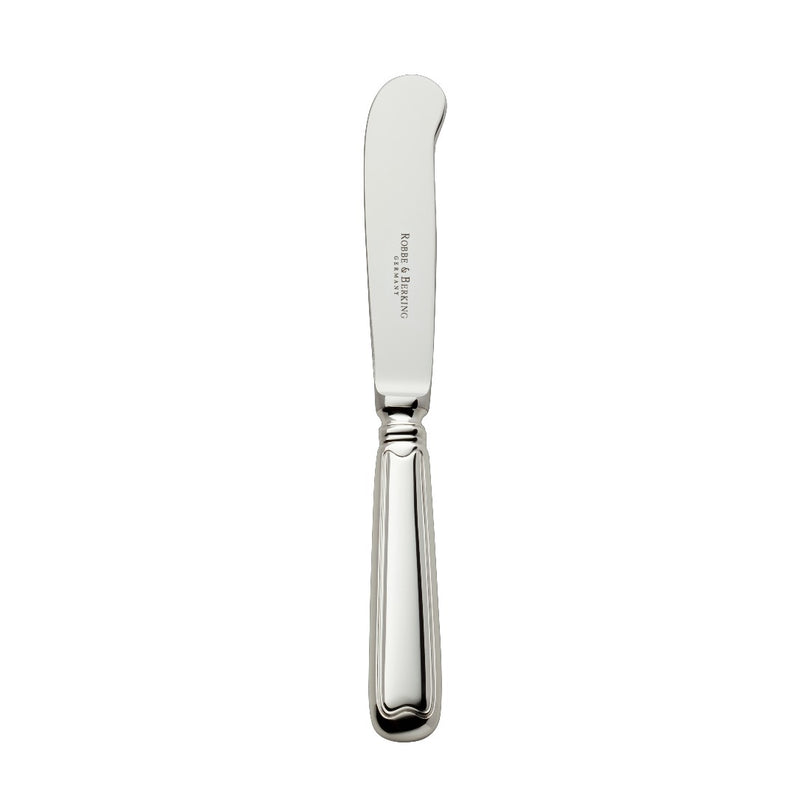 Butter knife Alt-Faden silver-plated with contoured handle and thread detailing