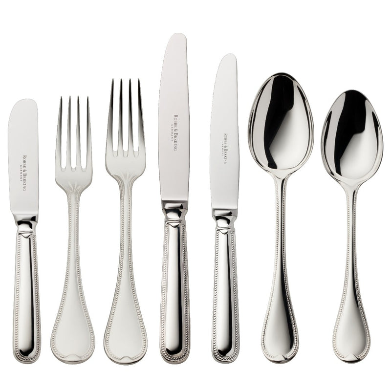Robbe & Berking Französisch-Perl silver-plated 84-piece cutlery set.