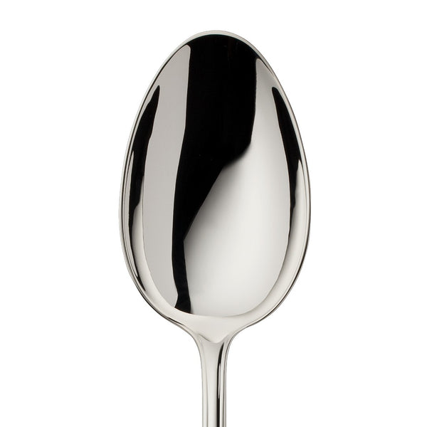 Alt Chippendale silver plated small coffee spoon close-up on its bowl