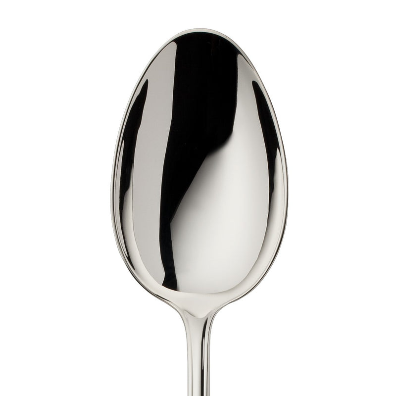 Alt Chippendale silver plated small coffee spoon close-up on its bowl