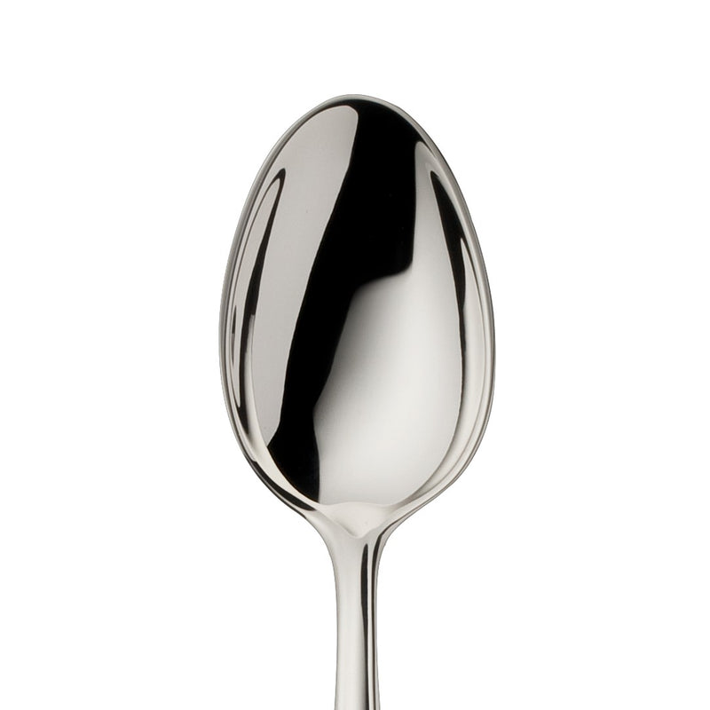 Alt Chippendale silver plated mocha spoon close-up.