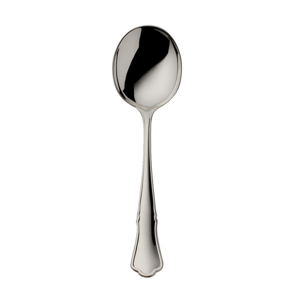 Alt Chippendale silver plated cream spoon with rounded bowl and contoured handle