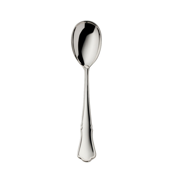 Alt Chippendale silver plated ice cream spoon with rounded bowl and contoured handle.