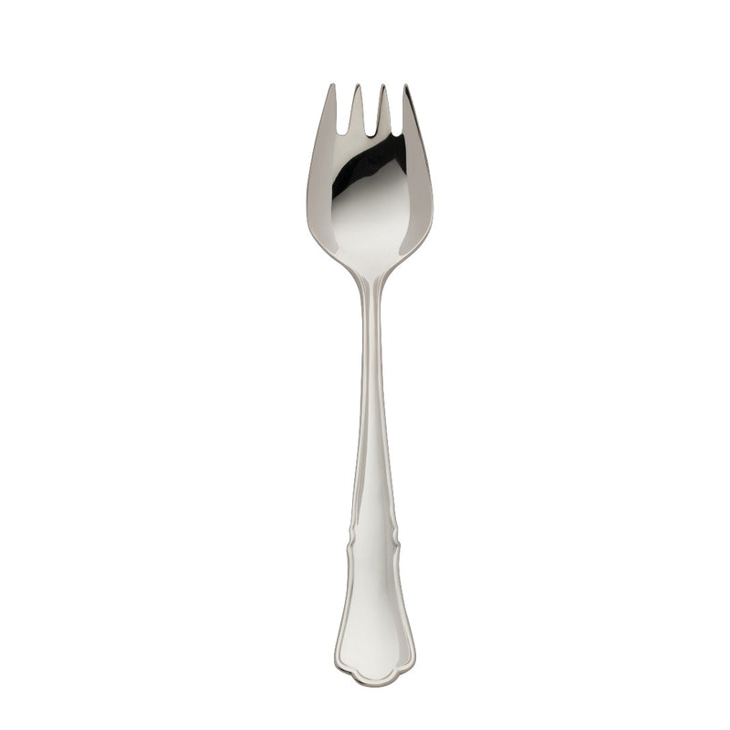 Alt Chippendale silver plated oyster fork with three prongs and contoured handle