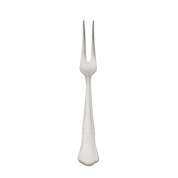 Alt Chippendale silver plated small meat fork with polished prongs and contoured handle