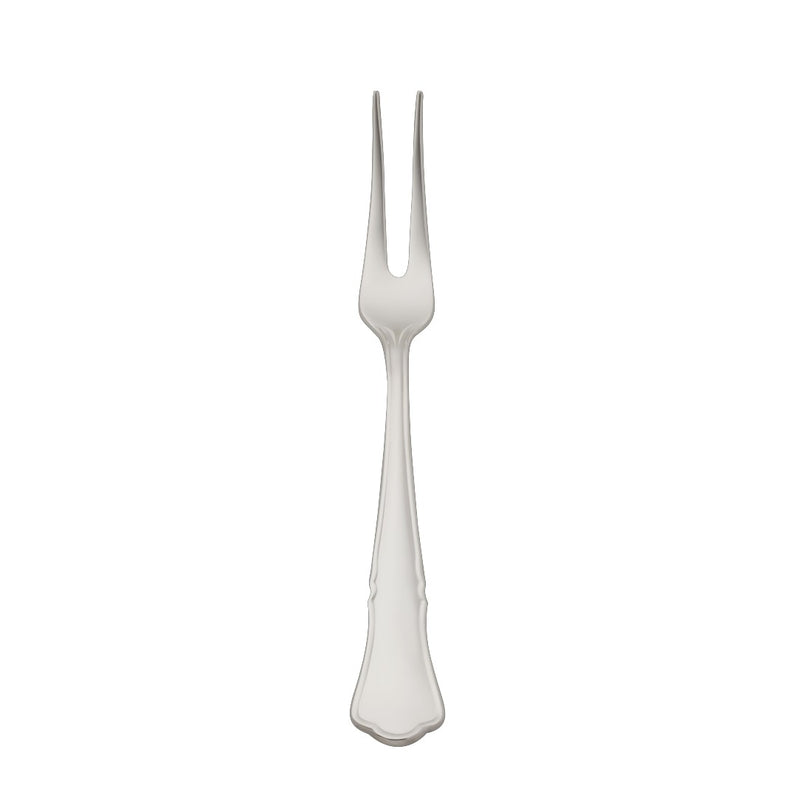 Alt Chippendale silver plated small meat fork with polished prongs and contoured handle