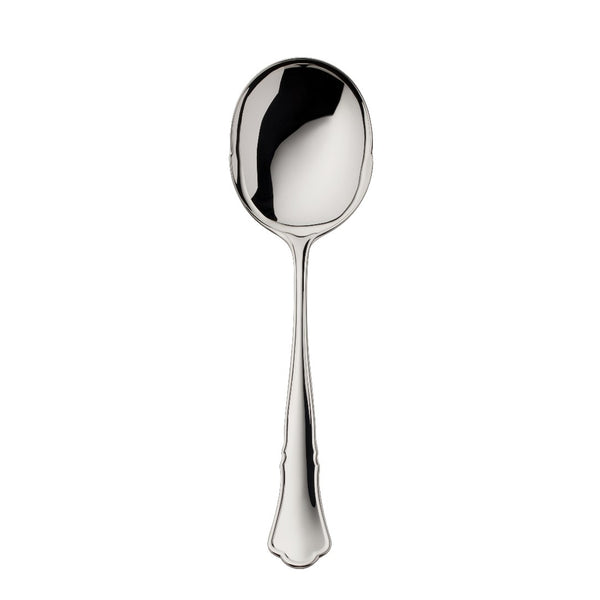 Alt Chippendale silver plated potato server with broad polished surface and contoured handle