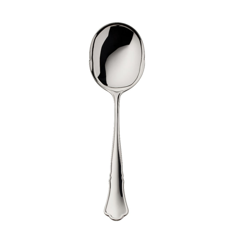Alt Chippendale silver plated potato server with broad polished surface and contoured handle