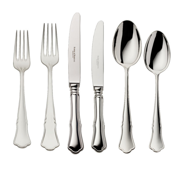 Alt Chippendale silver plated 36 piece cutlery set with semicircular profile detailing