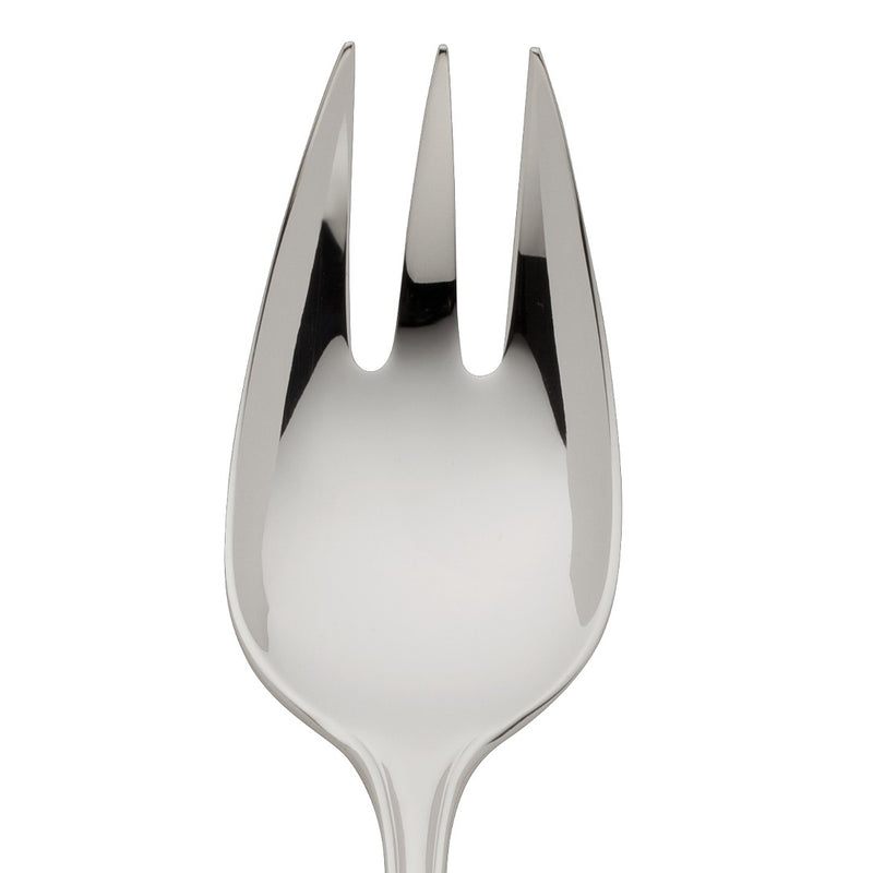 Alt Chippendale silver plated vegetable fork close-up