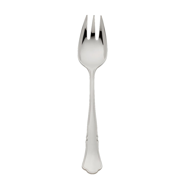 Alt Chippendale silver plated vegetable fork with long sharp tines and classic contoured handle