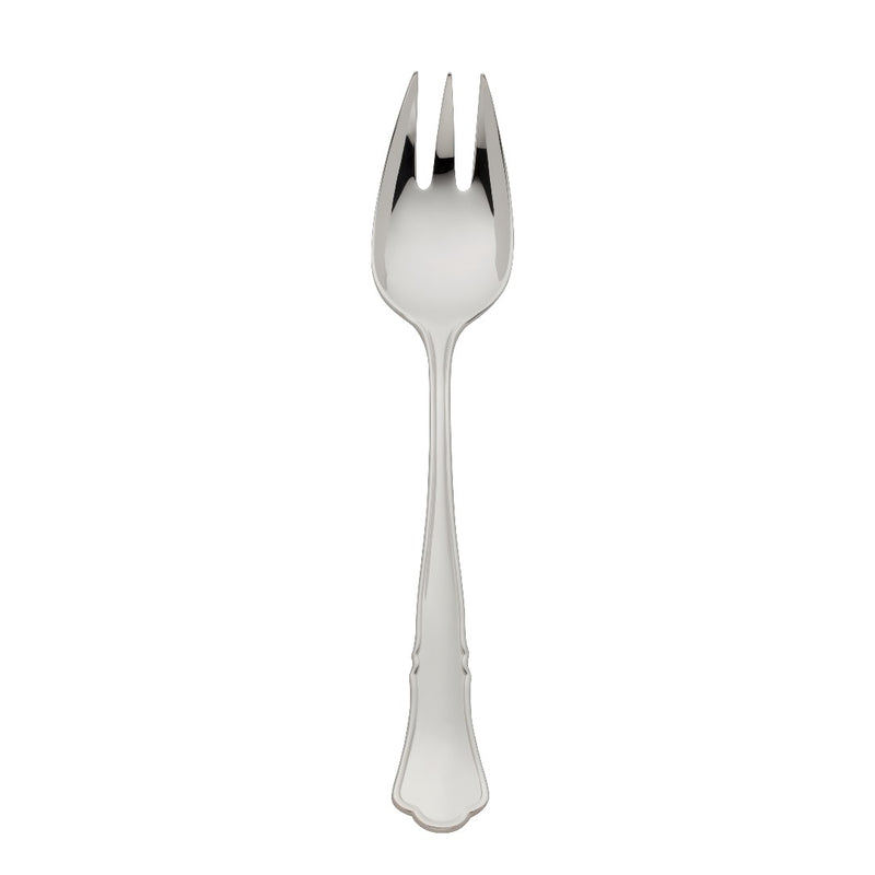 Alt Chippendale silver plated vegetable fork with long sharp tines and classic contoured handle