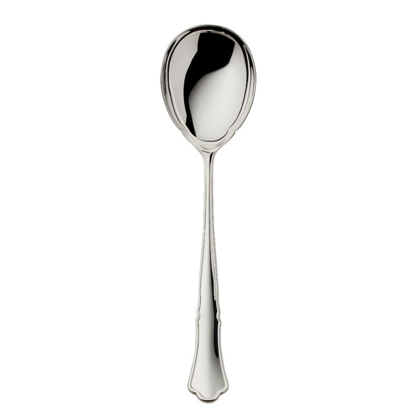 Alt Chippendale silver plated large salad serving spoon with wide bowl and contoured handle