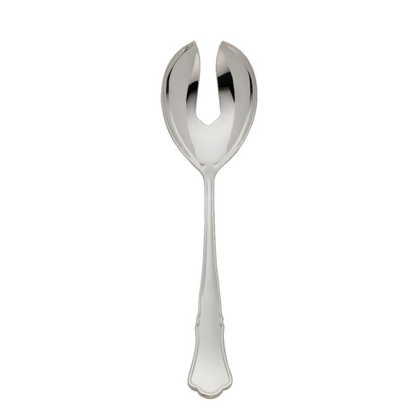 Alt Chippendale silver plated small salad serving fork with contoured handle and shallow prongs