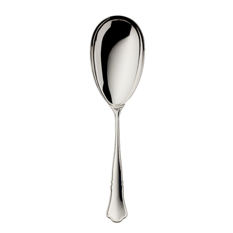 Alt Chippendale silver plated serving spoon with contoured handle for shared dishes
