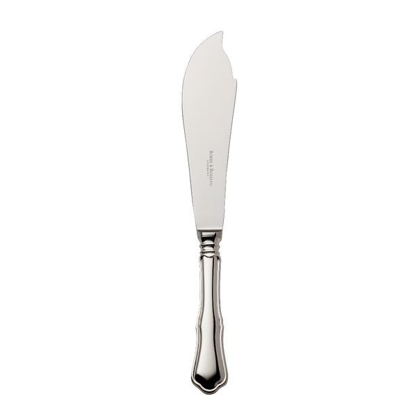 Alt Chippendale Tart Knife silver plated with curved blade.
