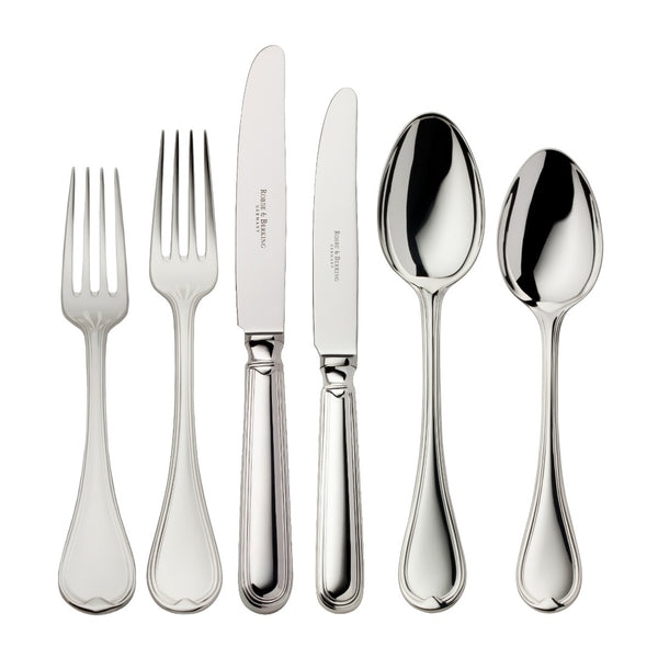 Classic-Faden 36-piece silver-plated cutlery set by Robbe & Berking, handcrafted luxury flatware.