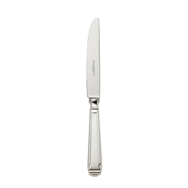 Dessert knife Art Deco silver-plated with defined handle and smooth blade