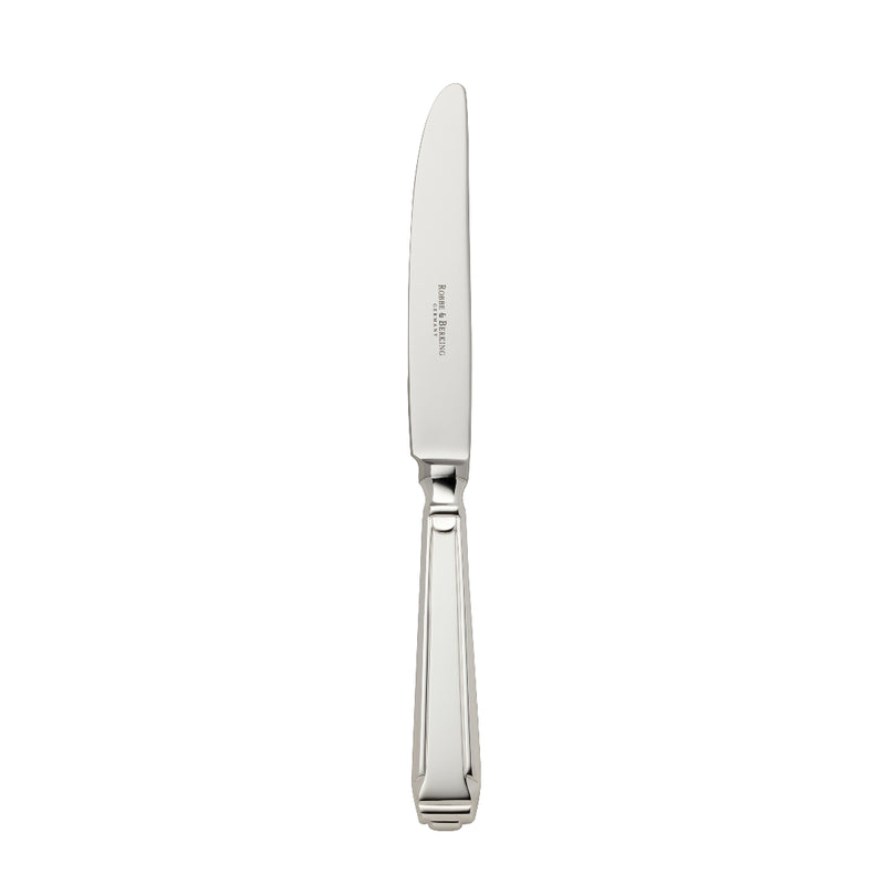 Dessert knife Art Deco silver-plated with defined handle and smooth blade