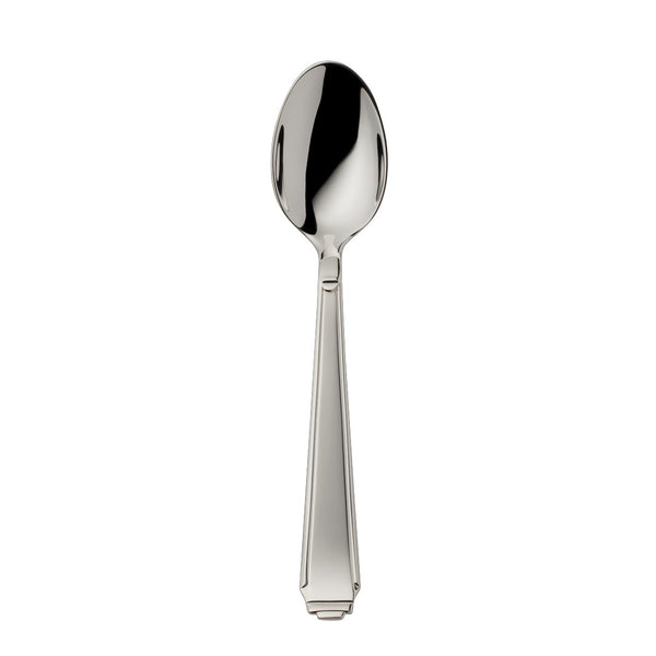 Small coffee spoon Art Deco silver-plated with defined handle and rounded bowl