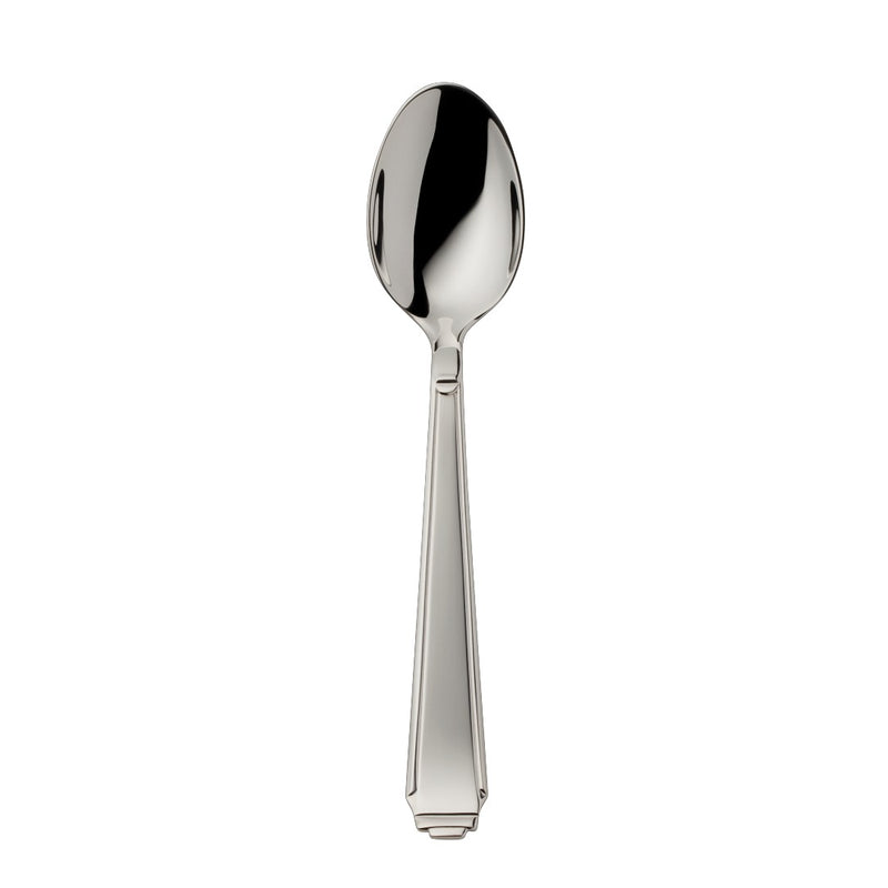 Small coffee spoon Art Deco silver-plated with defined handle and rounded bowl