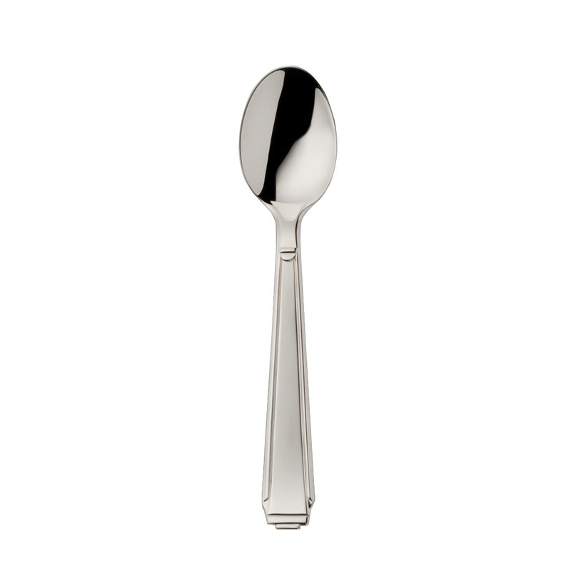 Mocha spoon Art Deco silver-plated with defined handle and compact bowl