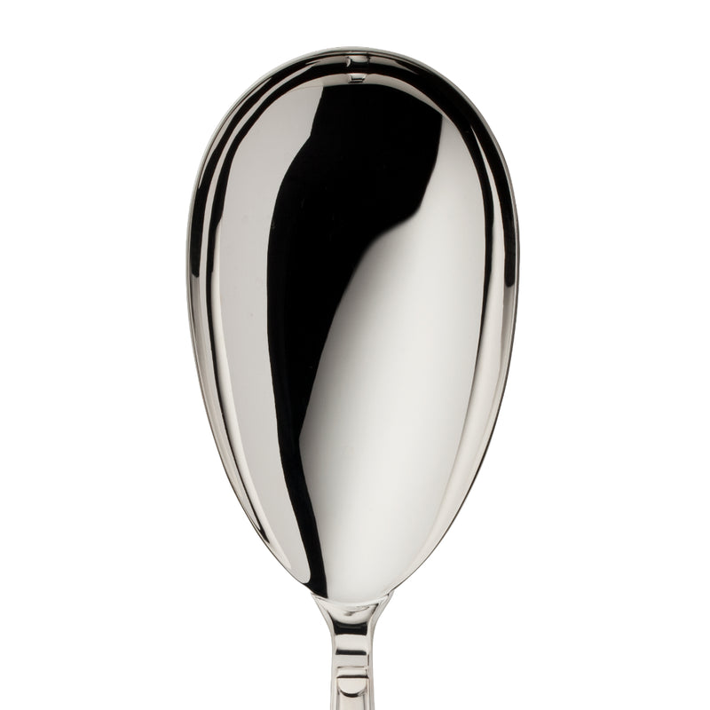 Serving spoon Art Deco silver-plated close-up rounded bowl