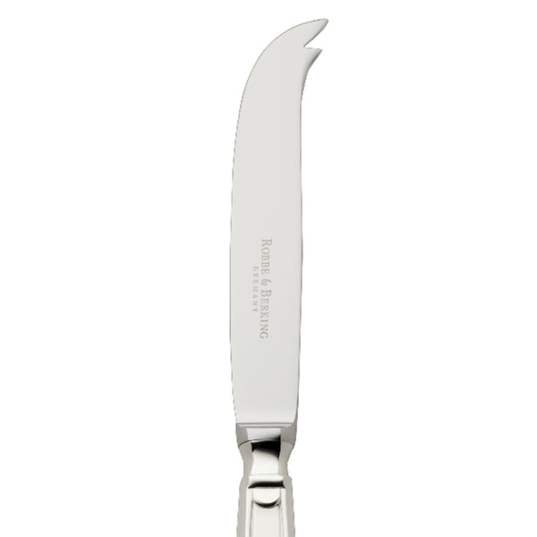 Cheese knife Art Deco silver-plated close-up pointed curved blade