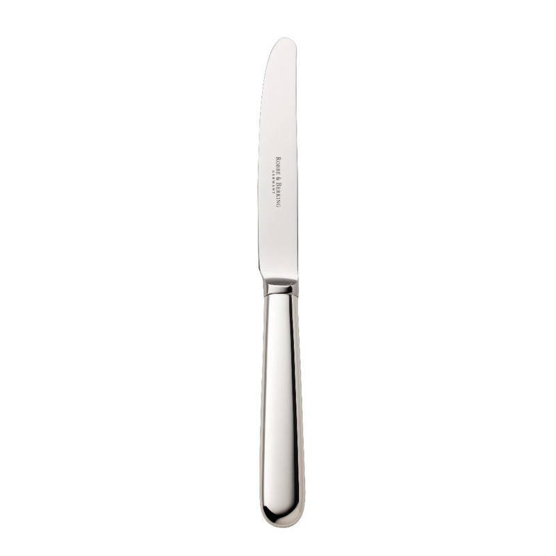 Dante silver-plated menu knife with balanced lines and elongated blade