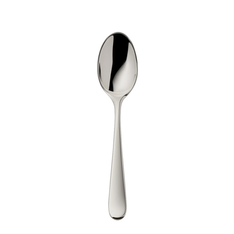 Dante silver-plated mocha spoon with balanced lines and rounded bowl
