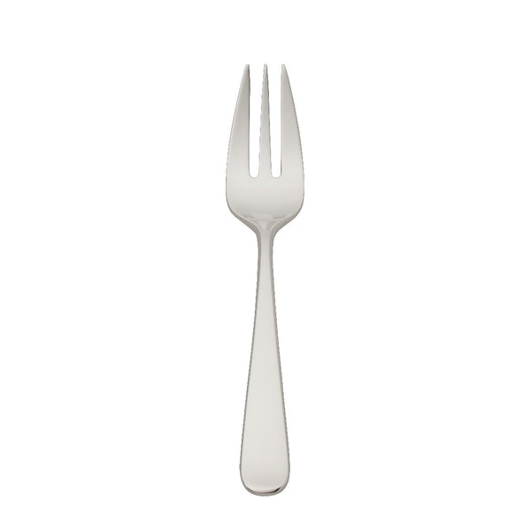 Dante silver-plated cake fork with balanced lines and short prongs