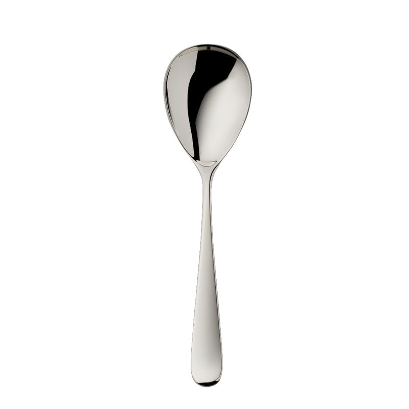 Dante silver-plated small salad serving spoon with rounded bowl