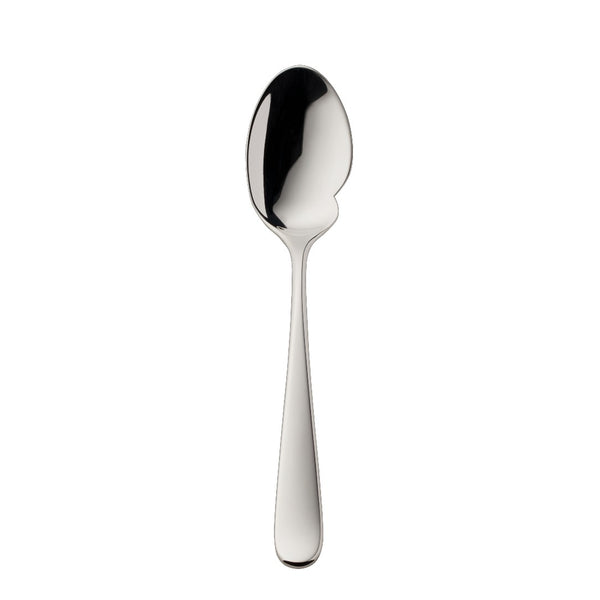 Dante silver-plated gourmet spoon with balanced lines and rounded bowl