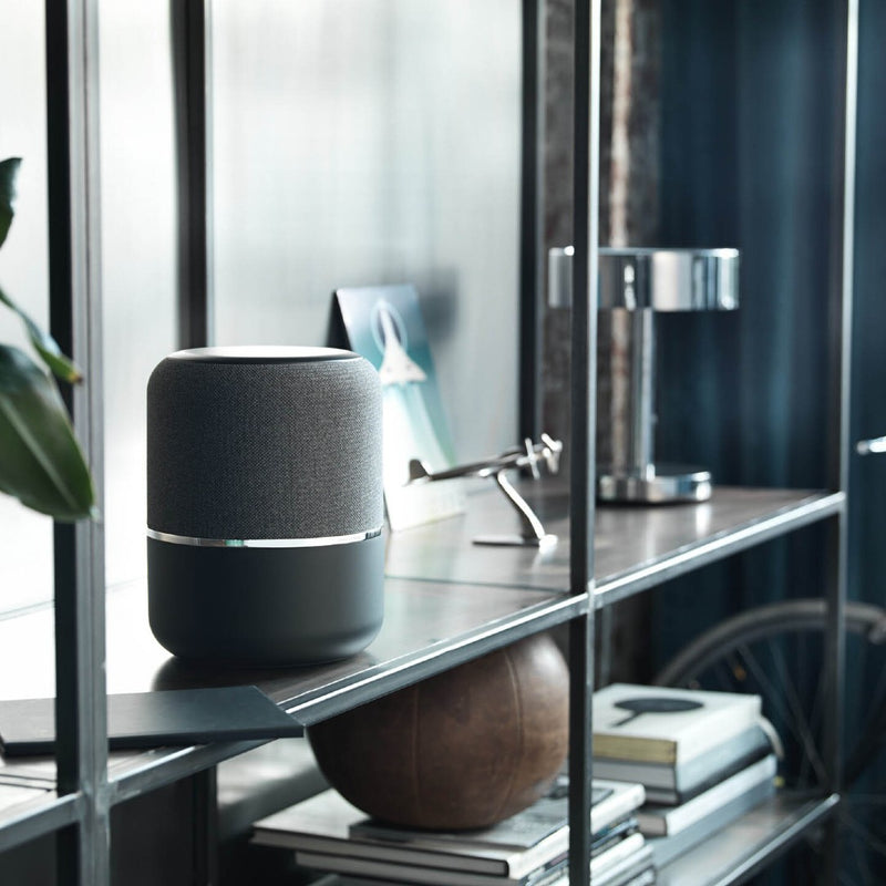 Dante silver-plated cutlery in black box displayed on the shelf in living room