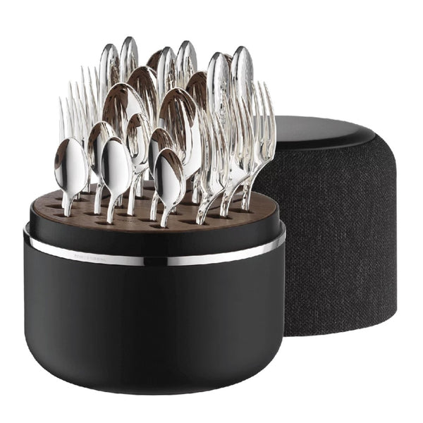 Martelé silver-plated cutlery set in black box by Robbe & Berking.