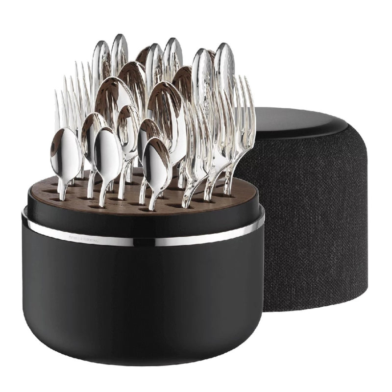 Martelé silver-plated cutlery set in black box by Robbe & Berking.